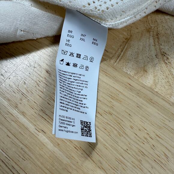 Boss Hugo Boss NWT C Feli Pointelle Fit and Flare Sweater Dress White Size XXL - Picture 10 of 12